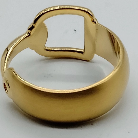 Gucci Gold Plated Authentic  Scarf Ring/Preowned Stamped - Picture 3 of 7